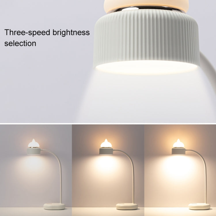 Veilleuse de bureau LED en forme de chat à double source lumineuse, prend en charge 3 niveaux de luminosité