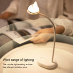 Veilleuse de bureau LED en forme de chat à double source lumineuse, prend en charge 3 niveaux de luminosité