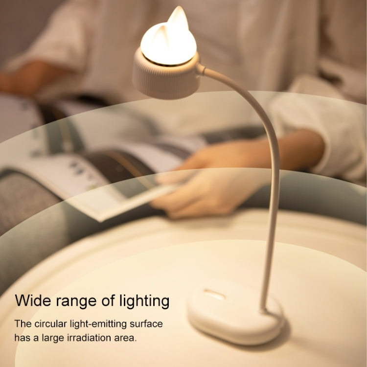 Veilleuse de bureau LED en forme de chat à double source lumineuse, prend en charge 3 niveaux de luminosité
