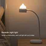 Veilleuse de bureau LED en forme de chat à double source lumineuse, prend en charge 3 niveaux de luminosité