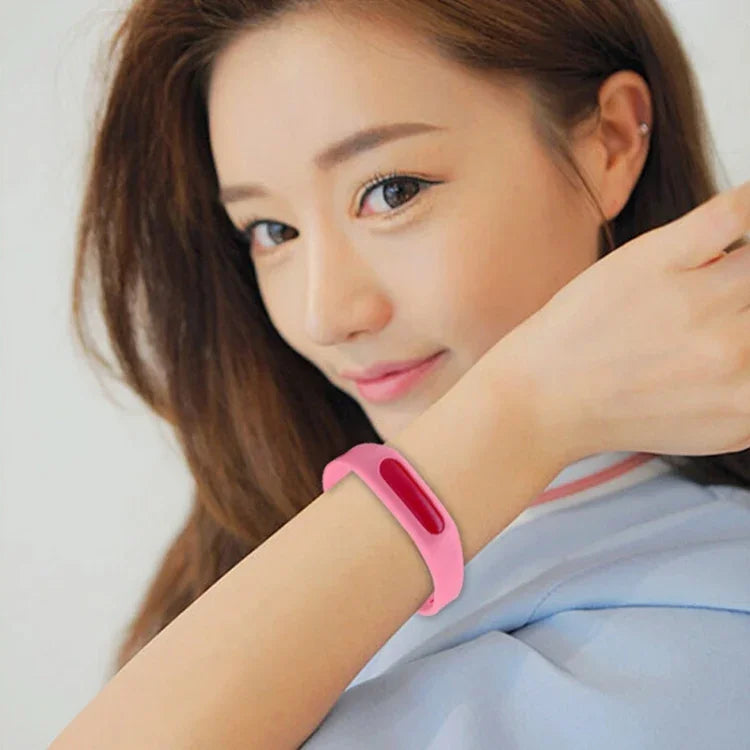 5 PCS Bracelets répulsifs anti-moustiques en silicone avec boucle, adaptés aux enfants et adultes, longueur : 23 cm, couleur aléatoire