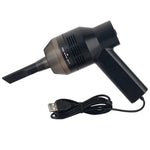 HK-6019A Aspirateur portable USB puissant 3,5 W, brosse de nettoyage pour clavier d'ordinateur, collecteur de poussière, kit de nettoyage manuel pour ordinateur portable/animaux domestiques, longueur du câble USB : 1,8 m, DC 5 V (noir)