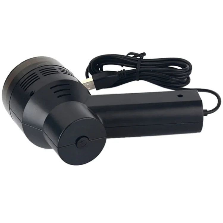HK-6019A Aspirateur portable USB puissant 3,5 W, brosse de nettoyage pour clavier d'ordinateur, collecteur de poussière, kit de nettoyage manuel pour ordinateur portable/animaux domestiques, longueur du câble USB : 1,8 m, DC 5 V (noir)