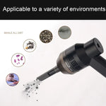 HK-6019A Aspirateur portable USB puissant 3,5 W, brosse de nettoyage pour clavier d'ordinateur, collecteur de poussière, kit de nettoyage manuel pour ordinateur portable/animaux domestiques, longueur du câble USB : 1,8 m, DC 5 V (noir)