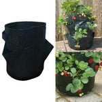 Sac de plantation de fraises en feutre non tissé à 3 poches 18L / 5 gallons, taille : 23X28cm, taille : 23X28cm