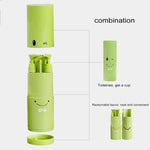 Kit de voyage créatif 5 en 1 gobelet à gargarisme bouteille secondaire shampooing peigne miroir de maquillage, Sets standards, 5 en 1