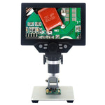 Microscope électronique numérique de bureau portable G1200 avec écran LCD 7 pouces 1200X, prise AU, batterie lithium, prise AU, batterie lithium, prise EU, batterie lithium, prise UK, batterie lithium, prise US, batterie lithium