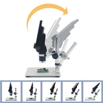 Microscope électronique numérique de bureau portable G1200 avec écran LCD 7 pouces 1200X, prise AU, batterie lithium, prise AU, batterie lithium, prise EU, batterie lithium, prise UK, batterie lithium, prise US, batterie lithium