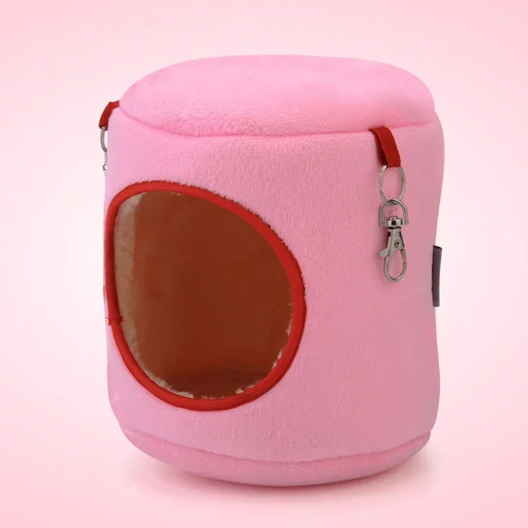 Maison pour animaux de compagnie en flanelle, chaude, en forme de cylindre, hamac pour hamster, lit suspendu, nid pour petits animaux, S, Taille: 10*9*9cm, Taille: 10*9*9cm