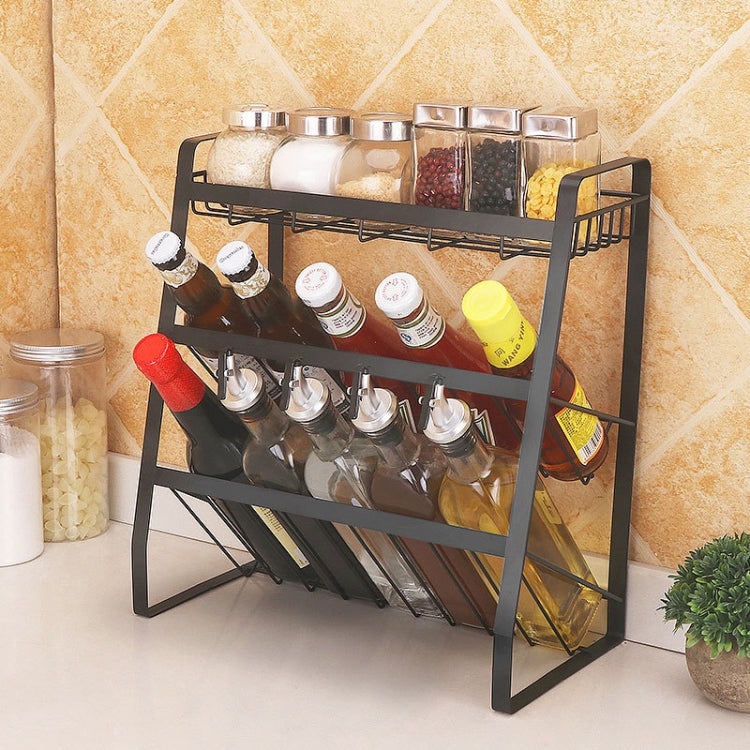 Étagère de rangement à trois niveaux pour cuisine créative, porte-épices, 1