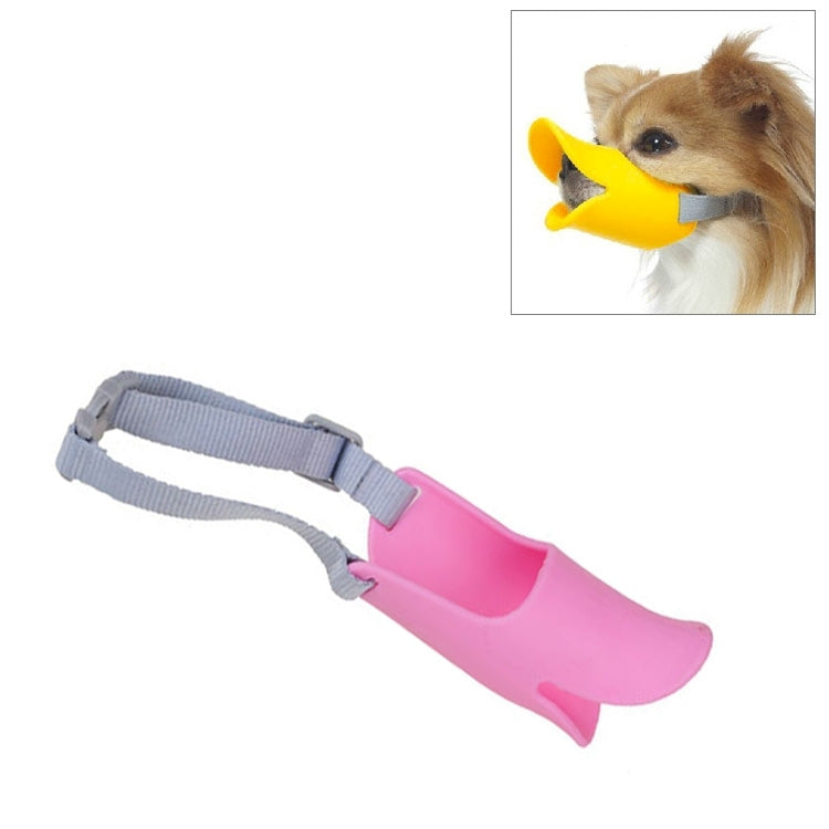 Muselière en silicone en forme de bec de canard pour chien, taille M, café, rose, jaune