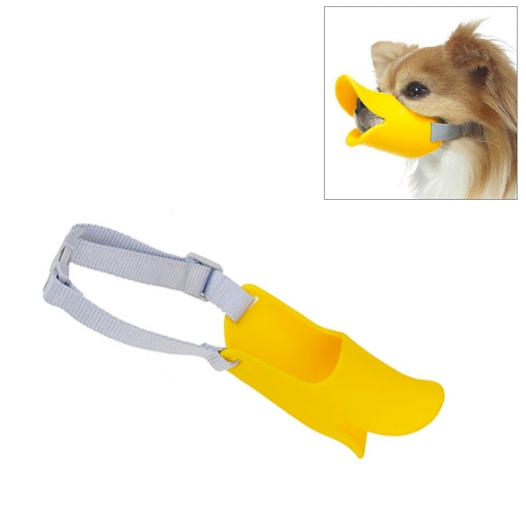 Muselière en silicone en forme de bec de canard pour chien, taille M, café, rose, jaune