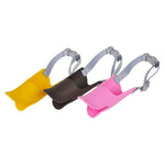Muselière en silicone en forme de bec de canard pour chien, taille M, café, rose, jaune