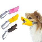 Muselière en silicone en forme de bec de canard pour chien, taille M, café, rose, jaune