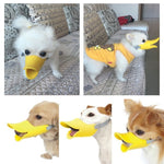 Muselière en silicone en forme de bec de canard pour chien, taille M, café, rose, jaune