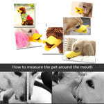 Muselière en silicone en forme de bec de canard pour chien, taille M, café, rose, jaune