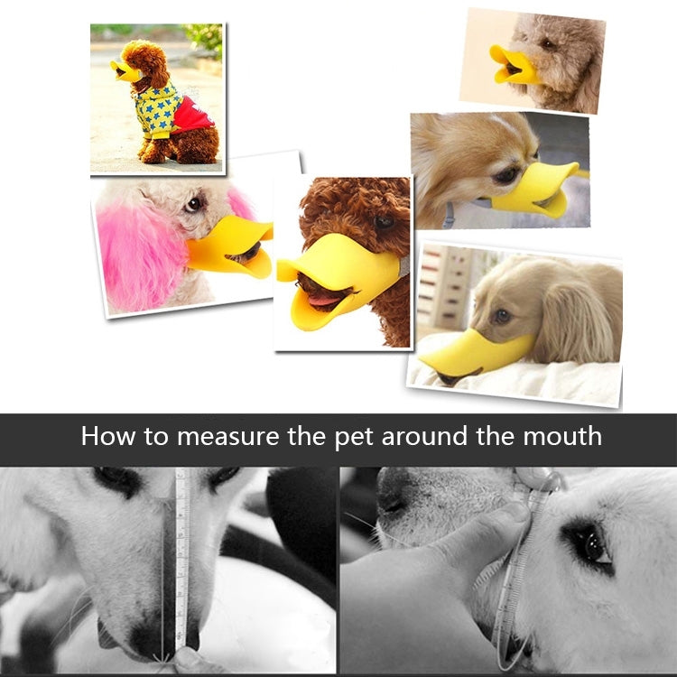 Muselière en silicone en forme de bec de canard pour chien, taille M, café, rose, jaune