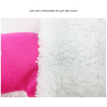 Nid pour animaux de compagnie pliable en forme de fraise, en peluche courte, taille M, rouge, rose, bleu, violet