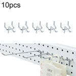 10 crochets pour panneau perforé de magasin de vêtements de supermarché, espacement des trous : 2,5cm, longueur : 5cm, diamètre du fil : 3,3mm, longueur : 5cm