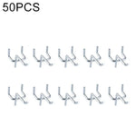 10 crochets pour panneau perforé de magasin de vêtements de supermarché, espacement des trous : 2,5cm, longueur : 5cm, diamètre du fil : 3,3mm, longueur : 5cm