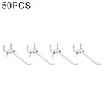 10pcs Crochets pour panneau perforé de magasin de vêtements supermarché, espacement des trous : 2,5cm, longueur : 10cm, diamètre du fil : 3,3mm, longueur : 10cm