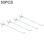 10 crochets pour panneau perforé de supermarché ou de magasin de vêtements, plaque perforée pour étagère, pas des trous : 2,5 cm, longueur : 20 cm, diamètre du fil : 3,3 mm, longueur : 20 cm