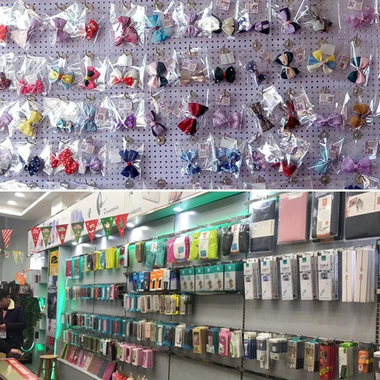 10 crochets pour panneau perforé de supermarché ou de magasin de vêtements, plaque perforée pour étagère, pas des trous : 2,5 cm, longueur : 20 cm, diamètre du fil : 3,3 mm, longueur : 20 cm