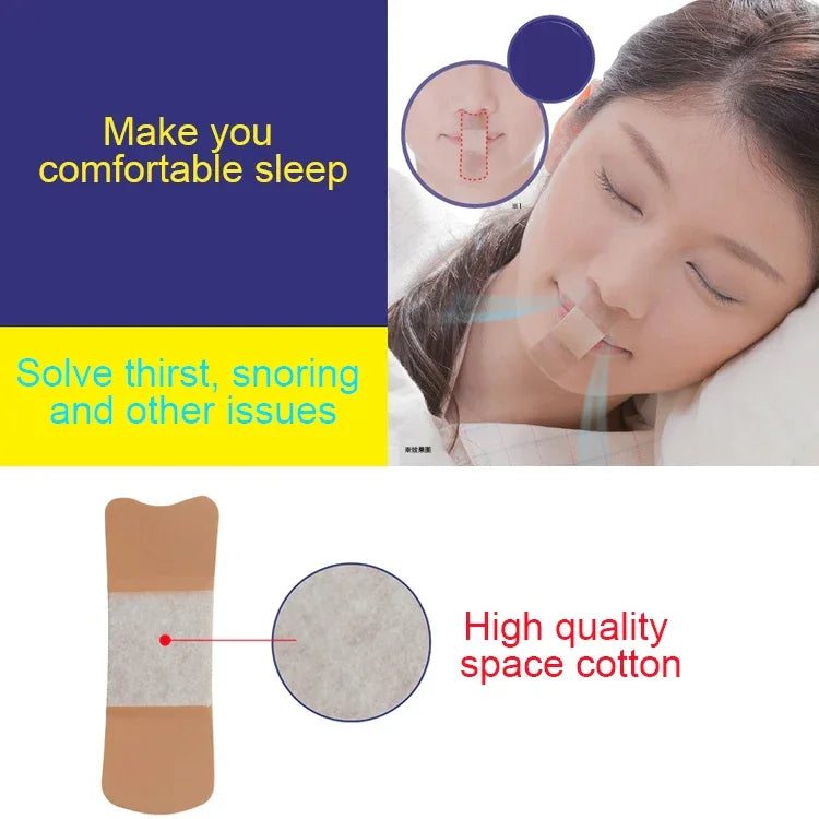 1 Paquet Anti-Ronflement Nuit Sommeil Autocollants Rêve Parlé / Ronflement / Nez et Lèvres 36 Pièces