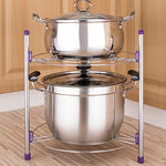 Support de casserole de cuisine multifonction à double couche pour wok et marmite en acier inoxydable, Double couche