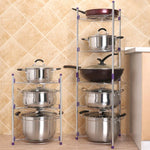 Support de casserole de cuisine multifonction à double couche pour wok et marmite en acier inoxydable, Double couche
