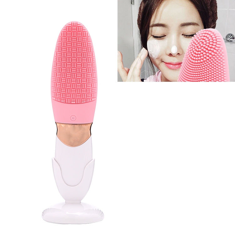 CNaier AE-618 Nettoyant facial électrique pour soins de la peau à ondes acoustiques en silicone alimenté par batterie, AE-618(Orange), AE-618(Rose), AE-618(Vert), AE-618(Bleu)