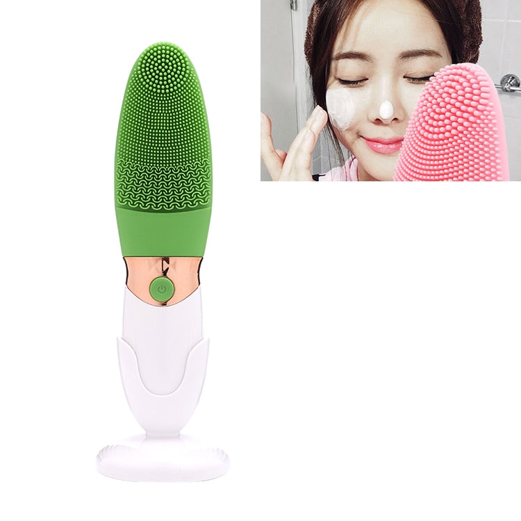 CNaier AE-618 Nettoyant facial électrique pour soins de la peau à ondes acoustiques en silicone alimenté par batterie, AE-618(Orange), AE-618(Rose), AE-618(Vert), AE-618(Bleu)