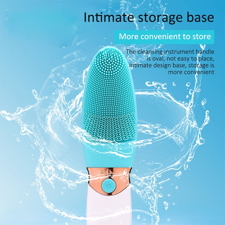 CNaier AE-618 Nettoyant facial électrique pour soins de la peau à ondes acoustiques en silicone alimenté par batterie, AE-618(Orange), AE-618(Rose), AE-618(Vert), AE-618(Bleu)