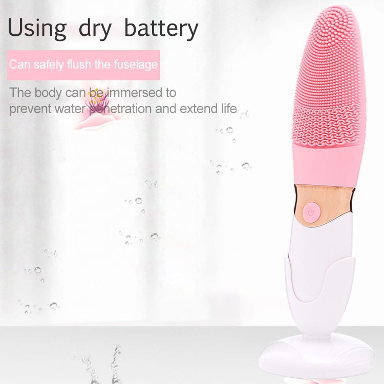 CNaier AE-618 Nettoyant facial électrique pour soins de la peau à ondes acoustiques en silicone alimenté par batterie, AE-618(Orange), AE-618(Rose), AE-618(Vert), AE-618(Bleu)