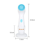 CNaier AE-868 Nettoyant Visage Électrique en Silicone à Vibrations Ultrasoniques et à Piles, AE-868(Rose), AE-868(Bleu)