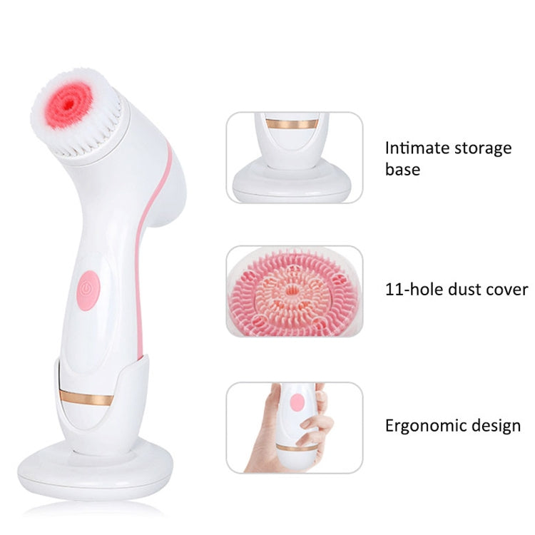 CNaier AE-868 Nettoyant Visage Électrique en Silicone à Vibrations Ultrasoniques et à Piles, AE-868(Rose), AE-868(Bleu)