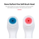 CNaier AE-868 Nettoyant Visage Électrique en Silicone à Vibrations Ultrasoniques et à Piles, AE-868(Rose), AE-868(Bleu)