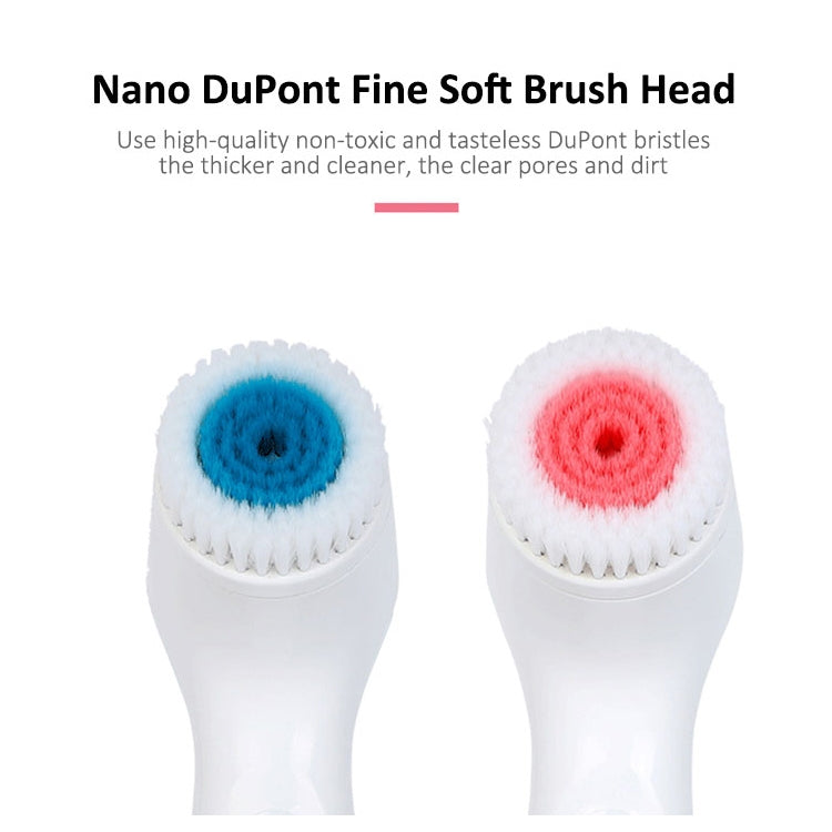 CNaier AE-868 Nettoyant Visage Électrique en Silicone à Vibrations Ultrasoniques et à Piles, AE-868(Rose), AE-868(Bleu)