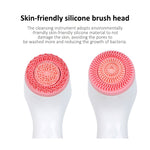 CNaier AE-868 Nettoyant Visage Électrique en Silicone à Vibrations Ultrasoniques et à Piles, AE-868(Rose), AE-868(Bleu)