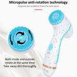 CNaier AE-868 Nettoyant Visage Électrique en Silicone à Vibrations Ultrasoniques et à Piles, AE-868(Rose), AE-868(Bleu)