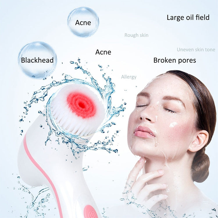 CNaier AE-868 Nettoyant Visage Électrique en Silicone à Vibrations Ultrasoniques et à Piles, AE-868(Rose), AE-868(Bleu)