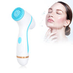 CNaier AE-868 Nettoyant Visage Électrique en Silicone à Vibrations Ultrasoniques et à Piles, AE-868(Rose), AE-868(Bleu)