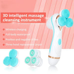 CNaier AE-878 Nettoyant Facial Électrique en Silicone, rechargeable par USB, pour le soin de la peau, AE-878 (rose), AE-878 (bleu)