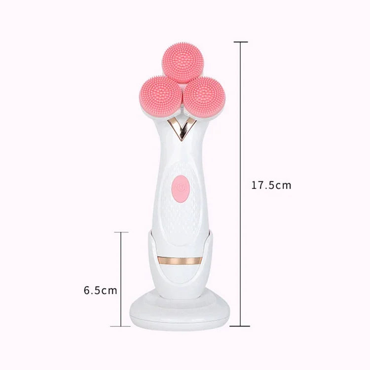 CNaier AE-878 Nettoyant Facial Électrique en Silicone, rechargeable par USB, pour le soin de la peau, AE-878 (rose), AE-878 (bleu)