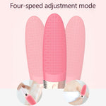 Brosse de massage électrique en silicone étanche à vibration domestique CNaier AE-8381 pour bain corporel
