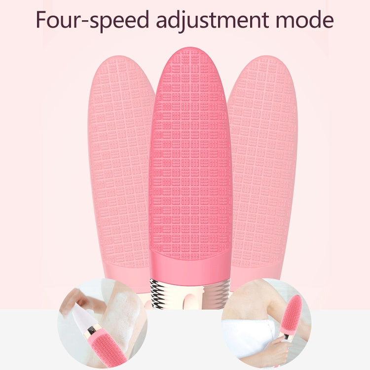 Brosse de massage électrique en silicone étanche à vibration domestique CNaier AE-8381 pour bain corporel