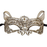 Masque de bal masqué Halloween Danse Sexy Femme Bronzing Dentelle Masque Roi Chat, Roi Chat Bronzing