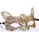 Masque de bal masqué Halloween Danse Sexy Femme Bronzing Dentelle Masque Roi Chat, Roi Chat Bronzing
