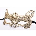 Masque de bal masqué Halloween Danse Sexy Femme Bronzing Dentelle Masque Roi Chat, Roi Chat Bronzing