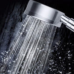 Douchette à main haute pression en aluminium spatial forme ronde économiseur d'eau accessoires de salle de bain, taille : 23 x 8,2 x 2cm, BT-209 (argent)